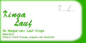 kinga lauf business card